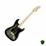 Fender Squier Stratocaster Electric Guitar Black Front View 1 1758523197289