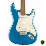 Fender Squier Stratocaster Electric Guitar Blue Front View 1 1758440282393