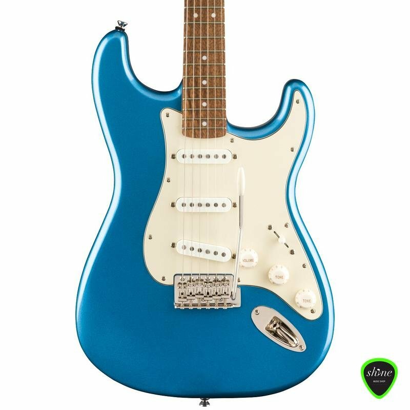 Fender Squier Stratocaster Electric Guitar Blue Front View 1 1758440282393