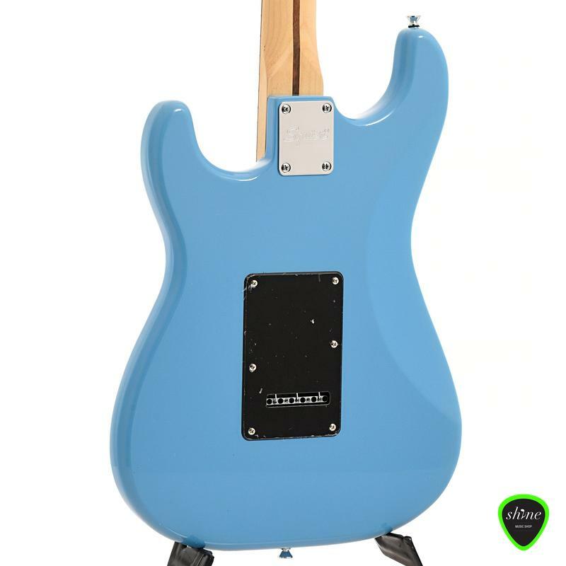 Fender Squier Stratocaster Electric Guitar Blue Side Left View 2