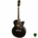 Epiphone J-200 EC Studio Black Acoustic Guitar, photo 1